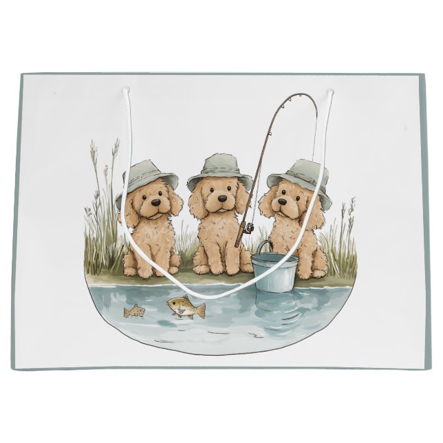 Goldendoodle Hundar Fishing (Framsidan)