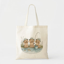 Goldendoodle Hundar Fiske Tygkasse