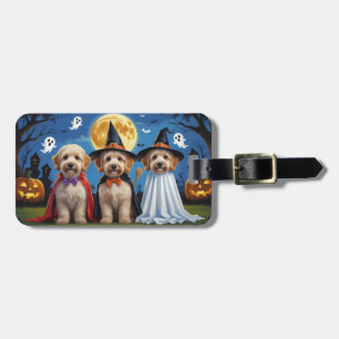Goldendoodle Hundar Pumpkin Halloween Funny Bagagebricka