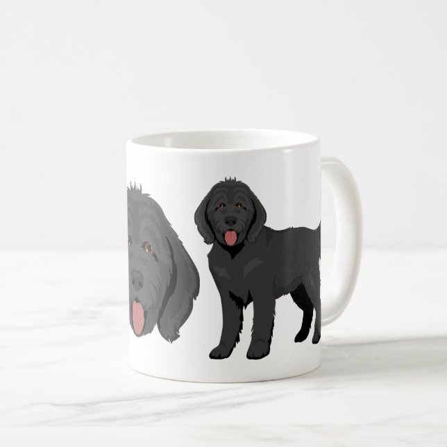 Goldendoodle hundmix Kaffe kopp (Framsida höger)