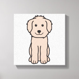 Goldendoodle hundtecknad canvastryck
