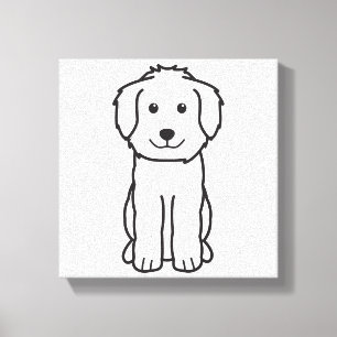 Goldendoodle hundtecknad canvastryck