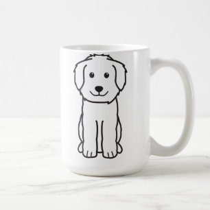 Goldendoodle hundtecknad kaffemugg