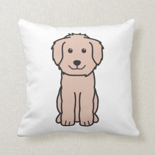 Goldendoodle hundtecknad kudde