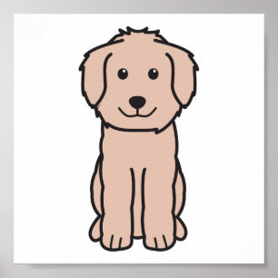 Goldendoodle hundtecknad poster