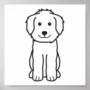 Goldendoodle hundtecknad poster