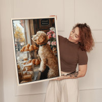 Goldendoodle i fransk bakery-konst