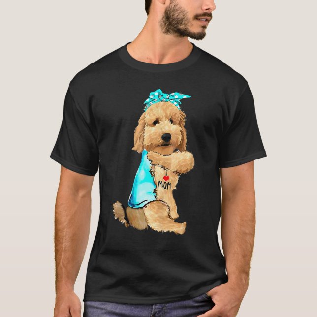 Goldendoodle I Kärlek Mamma Tattoo Hund Mors dag T Shirt (Framsida)