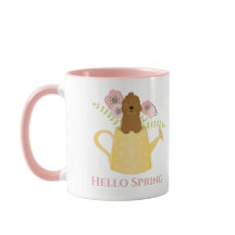 Goldendoodle i vattenkanna