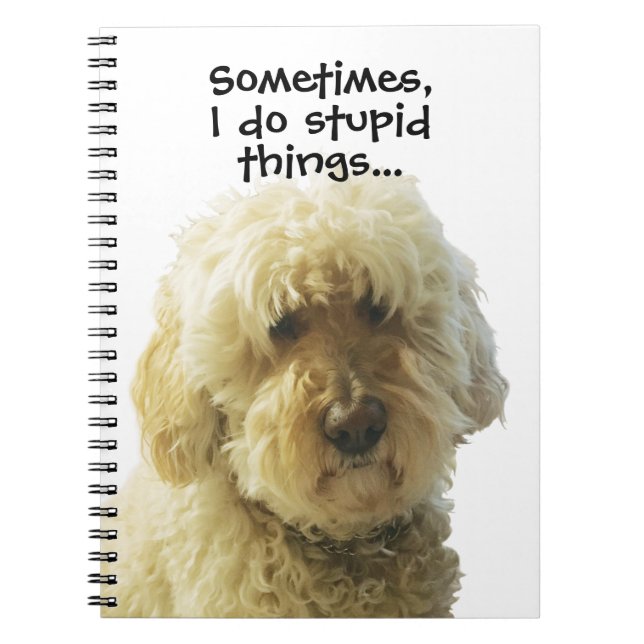 GoldenDoodle Journal, Cute Moppy Adful Doodle Anteckningsbok (Framsidan)