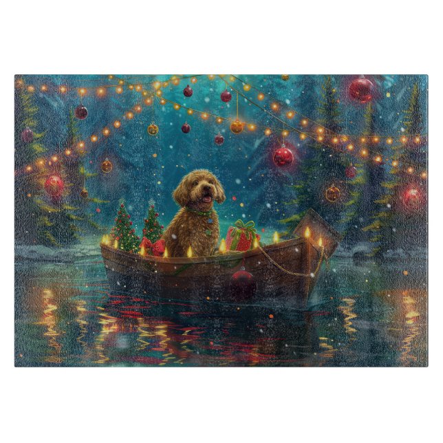 Goldendoodle jul - festlig resa (Framsidan)