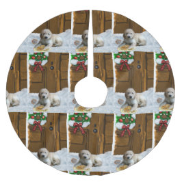 Goldendoodle-jul Julgransmatta Borstad Polyester