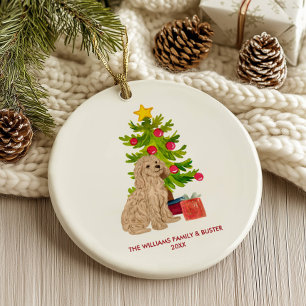 Goldendoodle jul Ornament