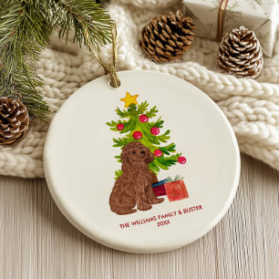 Goldendoodle jul Ornament