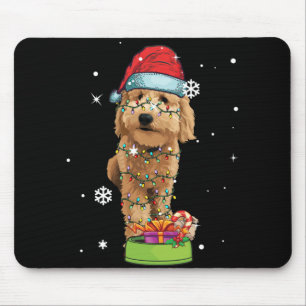 Goldendoodle jul Santa Rolig hund Älskare Gift Musmatta