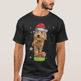 Goldendoodle jul Santa Rolig hund Älskare Gift T Shirt