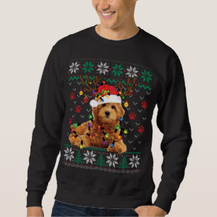 Goldendoodle jul Ugly Sweater Rolig hund Kärlek Lång Ärmad Tröja