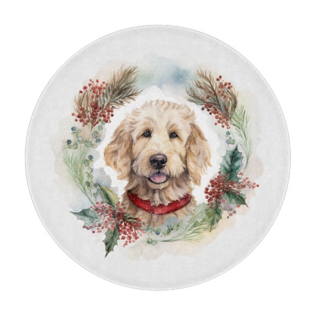 Goldendoodle jul Utandning Festive Valp (Framsidan)