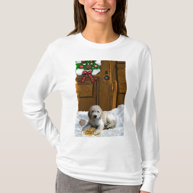 Goldendoodle-julklappar T-shirt (Framsida)