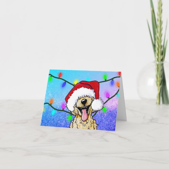 Goldendoodle-julkort Helgkort (Framsida)