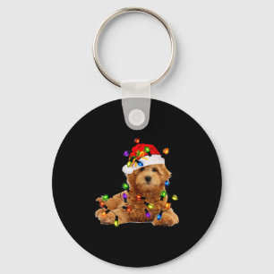Goldendoodle-jultomten Nyckelring