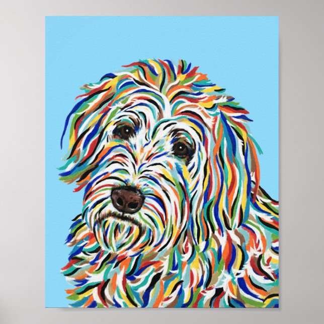 Goldendoodle konstaffisch poster (Framsidan)
