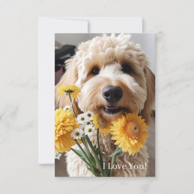 Goldendoodle-kort Tack Kort (Framsida)