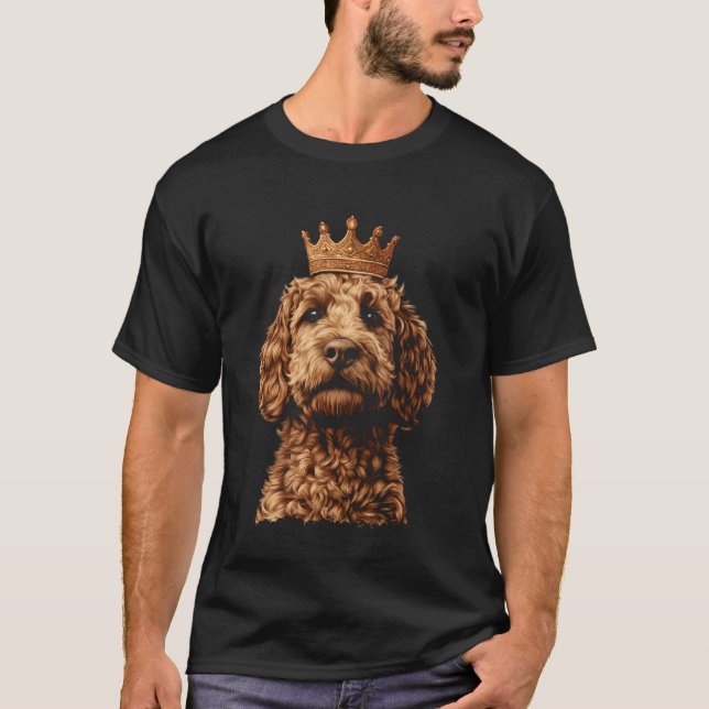 Goldendoodle Kung Krona T Shirt (Framsida)
