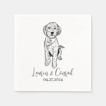 Goldendoodle Labradoodle Anpassningsbar.Napkin Hun