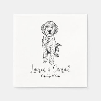 Goldendoodle Labradoodle Anpassningsbar.Napkin Hun Pappersservett