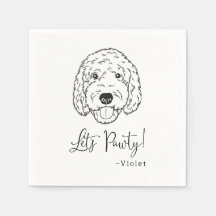 Goldendoodle Labradoodle Anpassningsbar.Napkin Hun