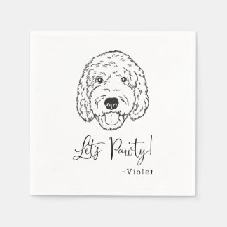 Goldendoodle Labradoodle Anpassningsbar.Napkin Hun Pappersservett