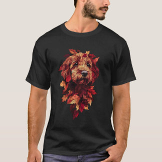 Goldendoodle Labradoodle Höstlöv Fall Hund Gör T Shirt