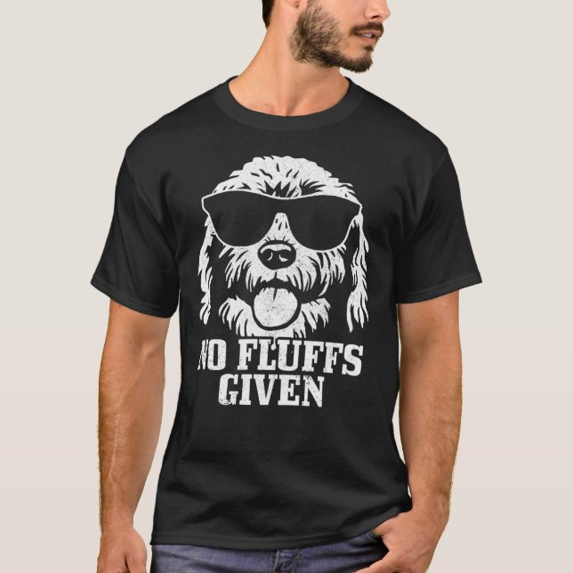 Goldendoodle Labradoodle No Fluffs the Dood Funny  T Shirt (Framsida)