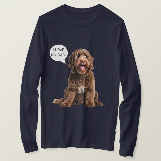 Goldendoodle Labradoodle Pappa-gåva Hund älskare T Shirt (Design framsida)