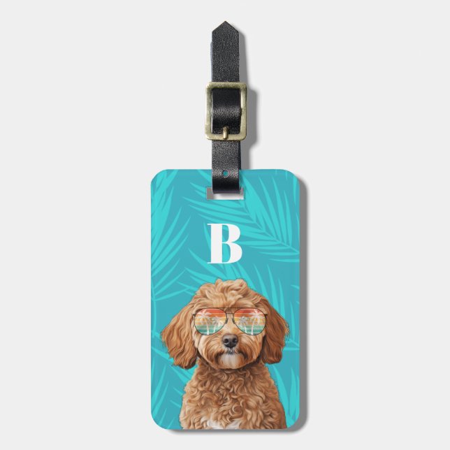 Goldendoodle Luggage Tag Bagagebricka (Vertikal Framsida)