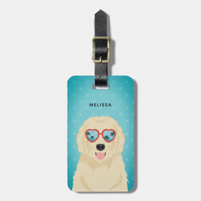 Goldendoodle Luggage Taggs Bagagebricka (Vertikal Framsida)