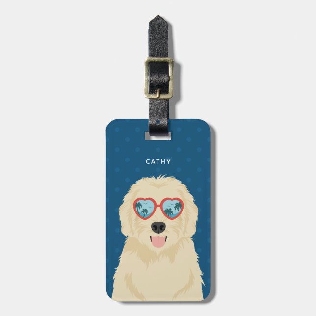 Goldendoodle Luggage Taggs Bagagebricka (Vertikal Framsida)