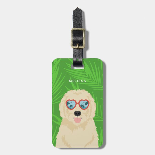 Goldendoodle Luggage Taggs Bagagebricka (Vertikal Framsida)