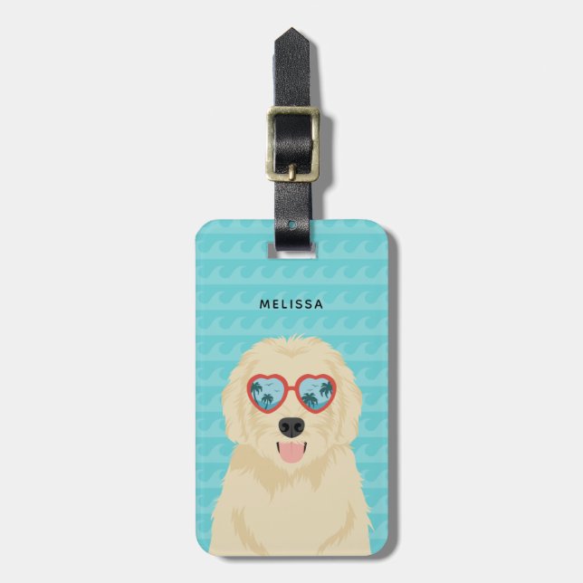 Goldendoodle Luggage Taggs Bagagebricka (Vertikal Framsida)