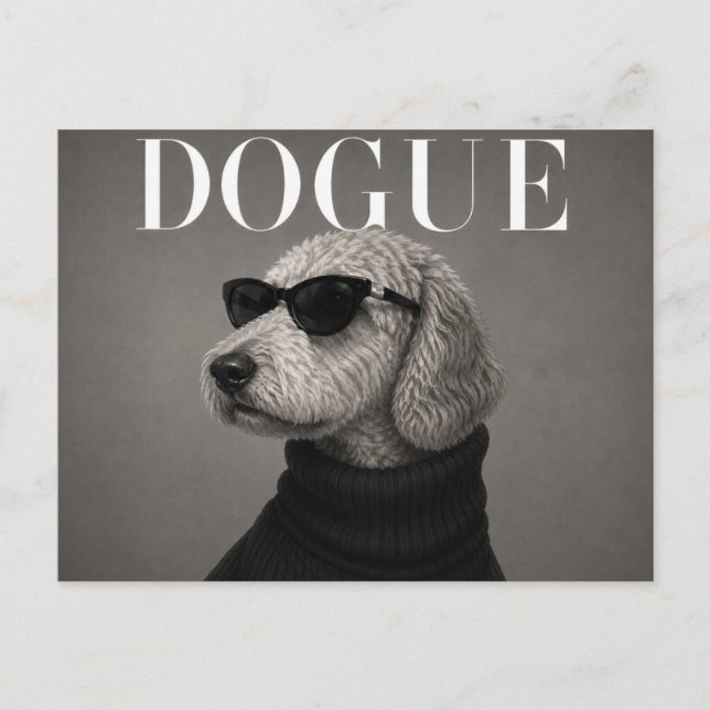 Goldendoodle Lyx Mode Redaktionell Vykort (Framsida)