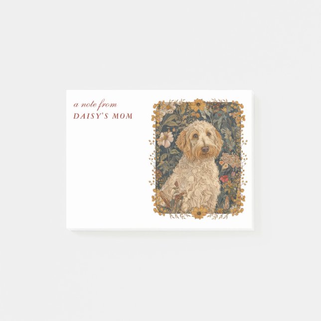 Goldendoodle Mamma Cute Anpassningsbar Text Post-it Block (Framsida)