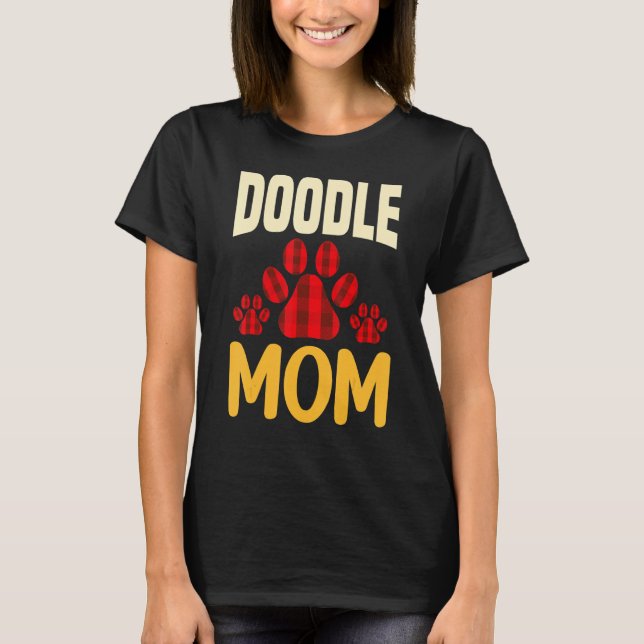 Goldendoodle Mamma Doodle Mamma Cute Hund T Shirt (Framsida)