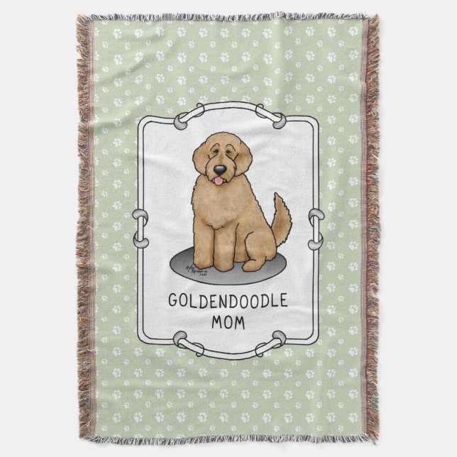 Goldendoodle Mamma Doodle Mamma (guldröd) mamma Filt (Framsidan Vertikal)