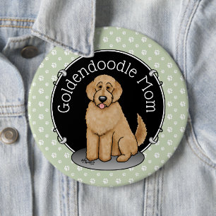 Goldendoodle Mamma Doodle Mamma (guldröd) mamma Knapp