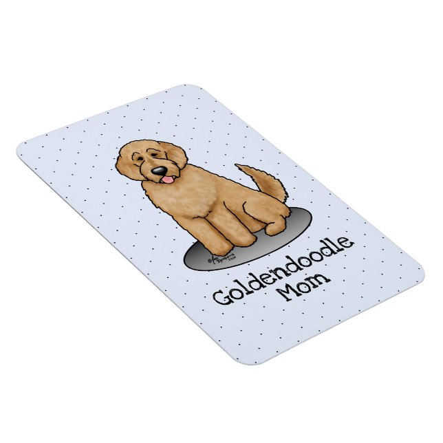 Goldendoodle Mamma Doodle Mamma (guldröd) mamma Magnet (Högersidan)