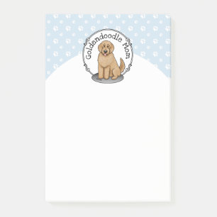 Goldendoodle Mamma Doodle Mamma (guldröd) mamma Post-it Block
