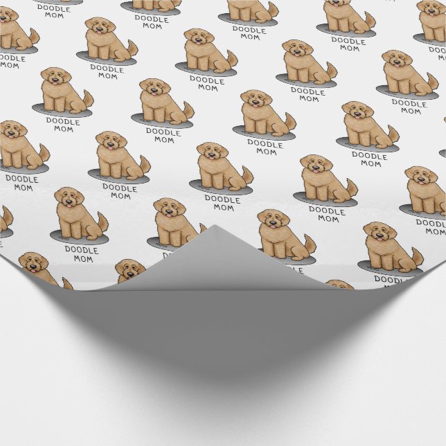Goldendoodle Mamma Doodle Mamma (guldröd) mamma Presentpapper (Hörn)