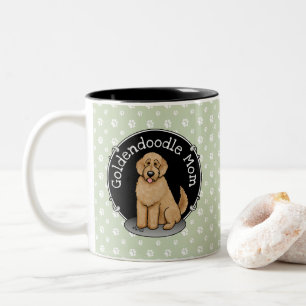 Goldendoodle Mamma Doodle Mamma (guldröd) mamma Två-Tonad Mugg