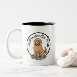 Goldendoodle Mamma Doodle Mamma (guldröd) mamma Två-Tonad Mugg
